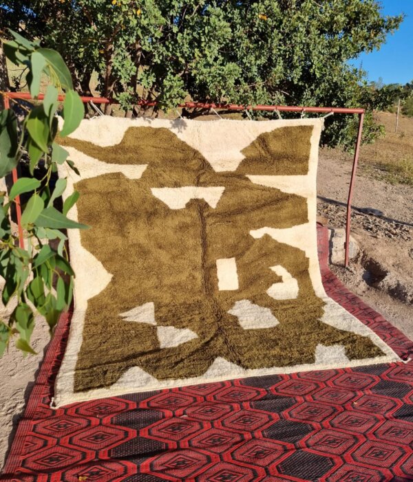 green moroccan rug