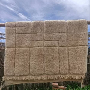 Alternative view of Moroccan rug ivory
