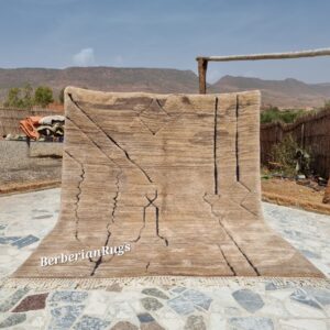 Handmade Brown Beni Mrirt Rug : 8x10 Feet