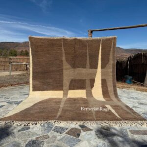 Handmade Brown Beni Mrirt Rug : 8x10 Feet