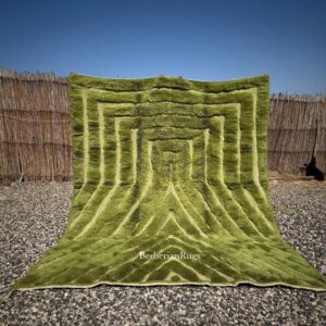 Moroccan rug Green : 6.5 x 8 Feet