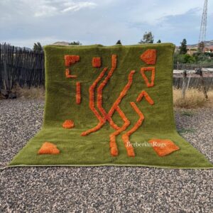 Moroccan Berber Green Rug : 8x10 feet