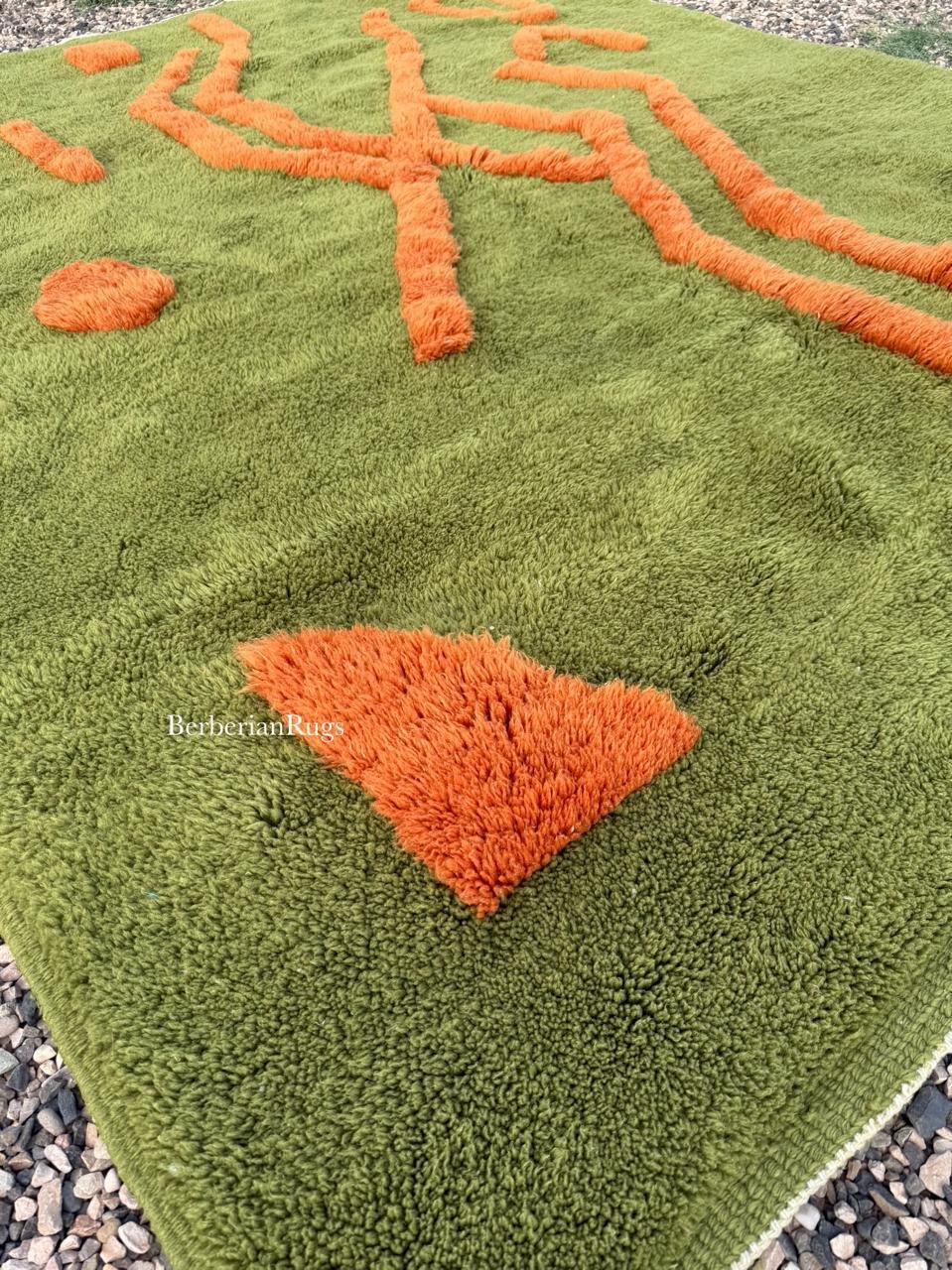 Moroccan Berber Green Rug : 8x10 feet - Image 4