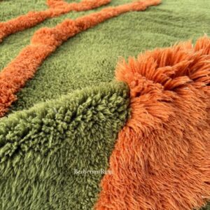 Alternative view of Moroccan Berber Green Rug : 8x10 feet