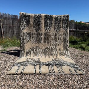 Taupe & black moroccan rug