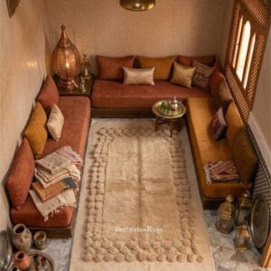 Alternative view of Moroccan rug Beige