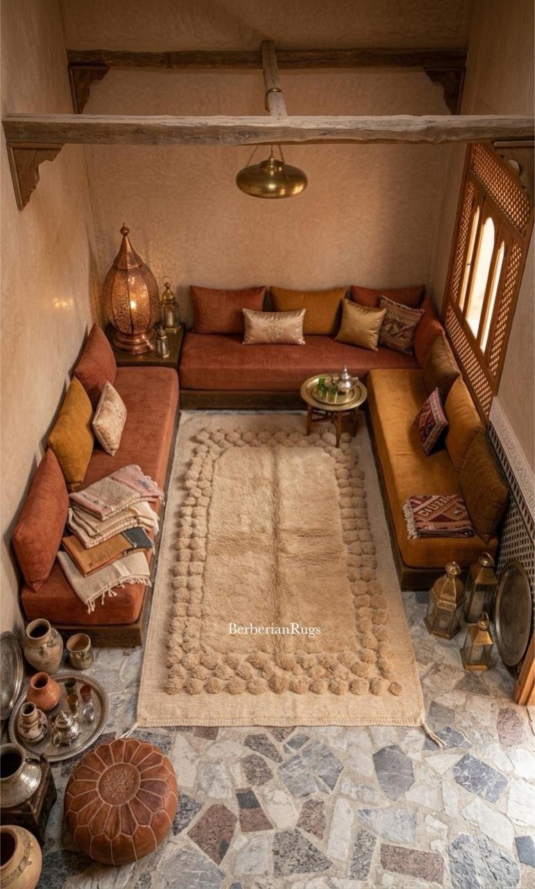 Moroccan rug Beige - Image 2