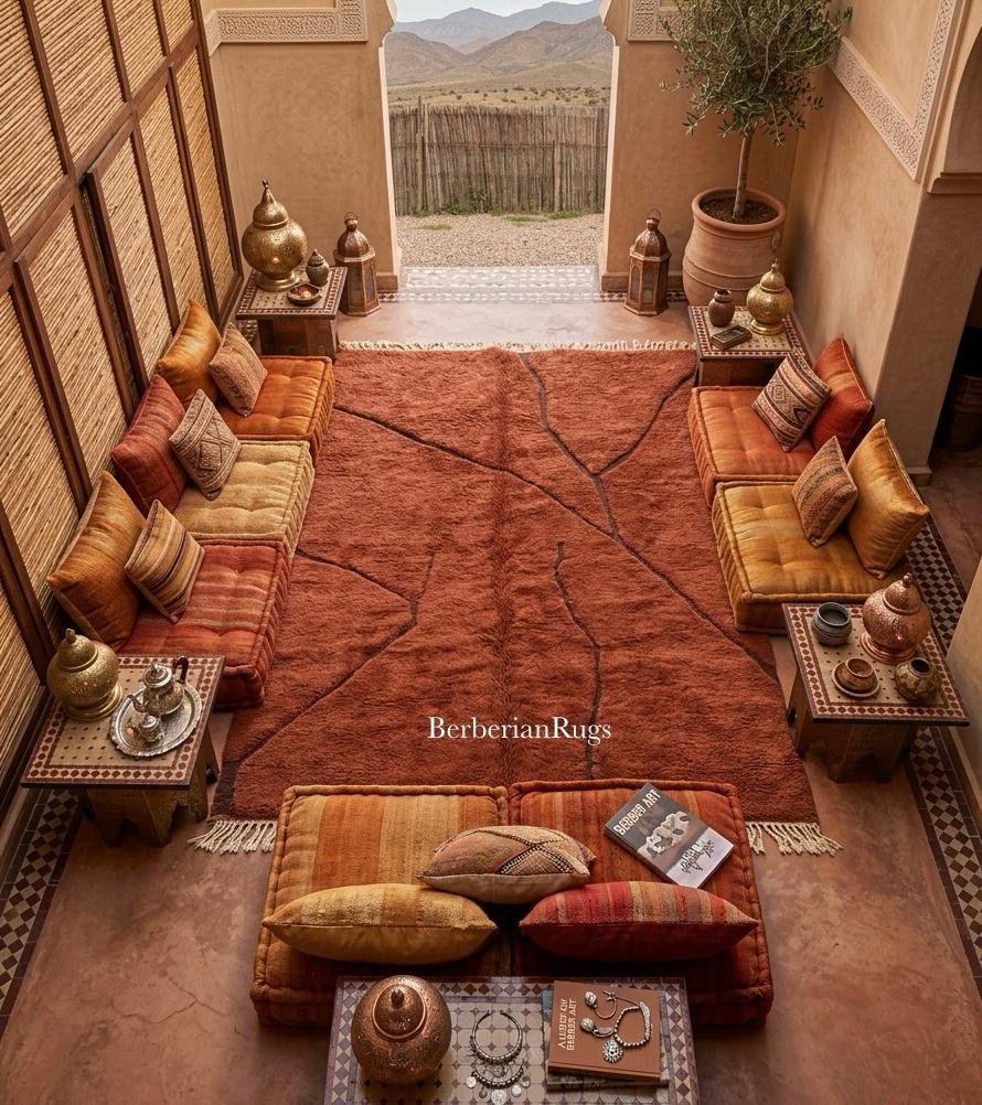 Moroccan rug Rust orange - Image 8