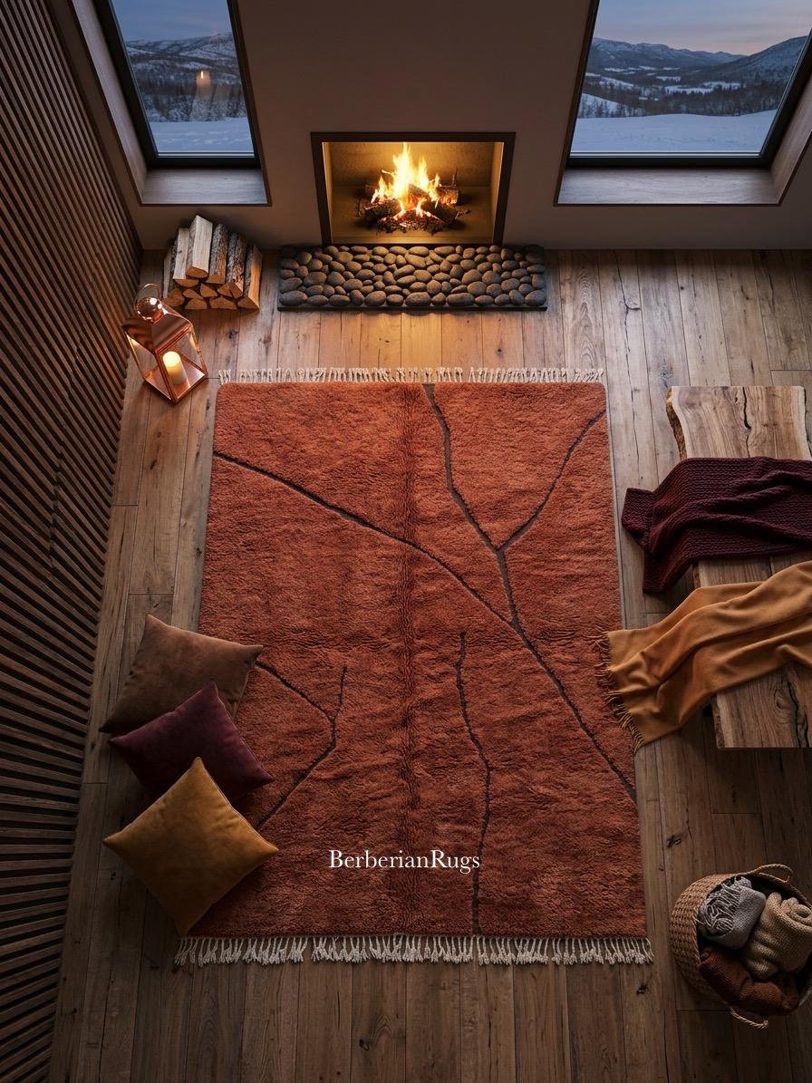 Moroccan rug Rust orange - Image 4