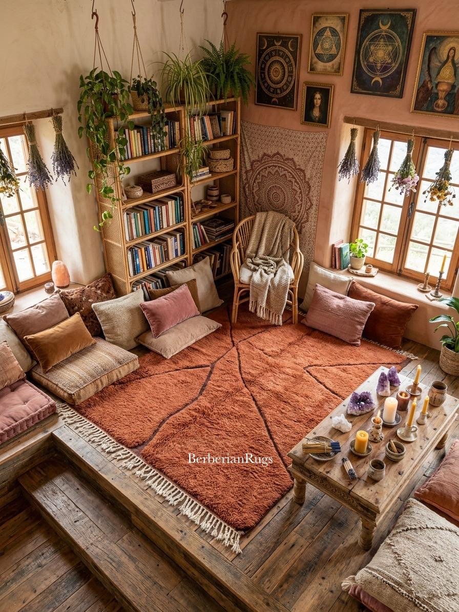 Moroccan rug Rust orange - Image 7