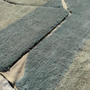 Alternative view of Handmade Blue Beni Mrirt Rug : 9x12 Feet