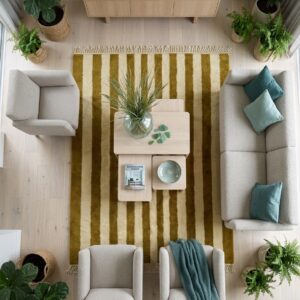 Alternative view of Moroccan rug green