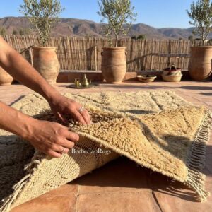 Alternative view of Moroccan rug light brown