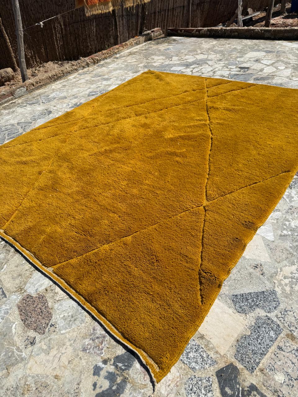 Moroccan Rug mustard : 8.4 x 10.5 Feet - Image 4