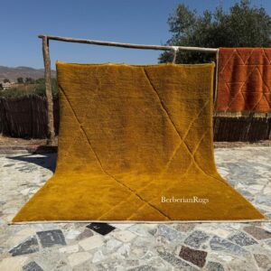 Moroccan Rug mustard : 8.4 x 10.5 Feet