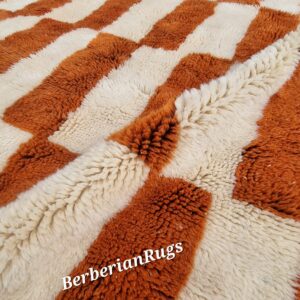 Alternative view of Rust orange Moroccan rug