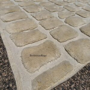 Alternative view of Moroccan rug ivory