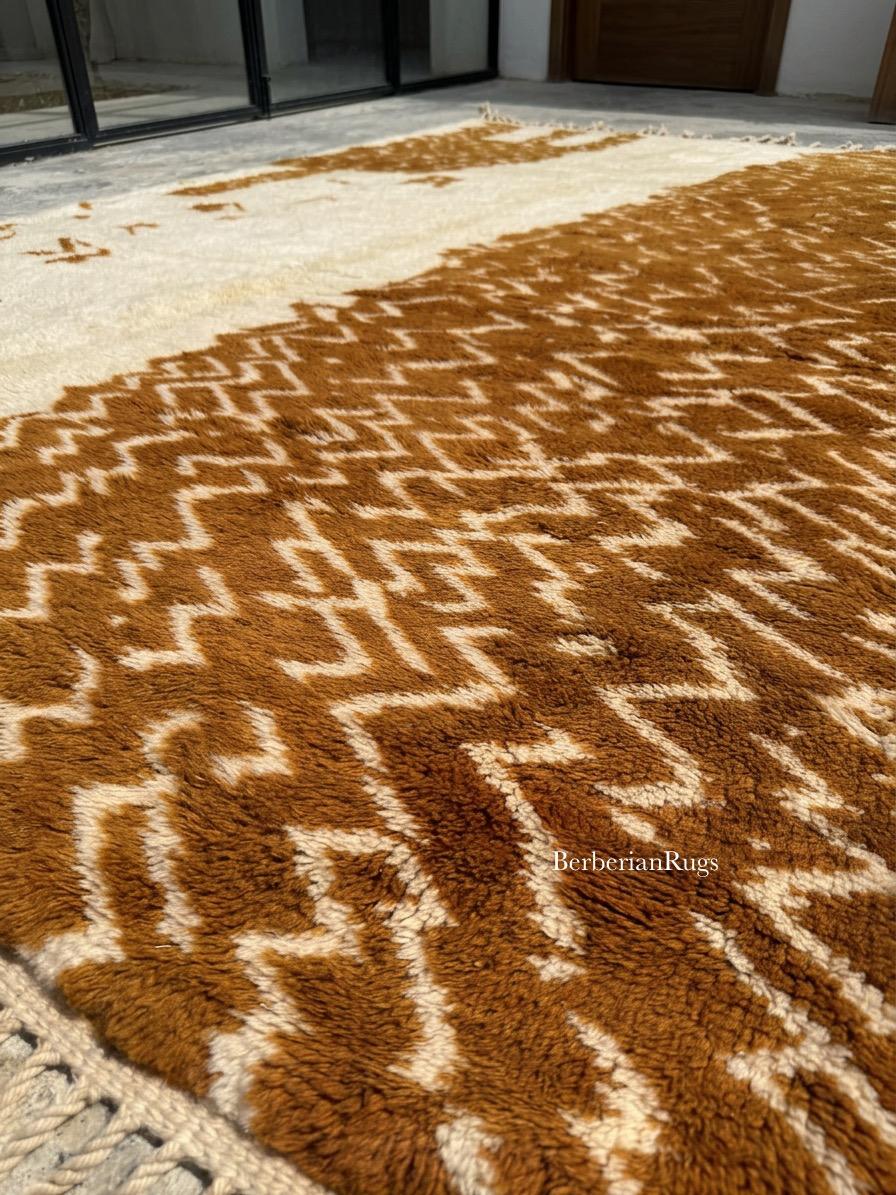 Moroccan rug Brown ivory - Image 2