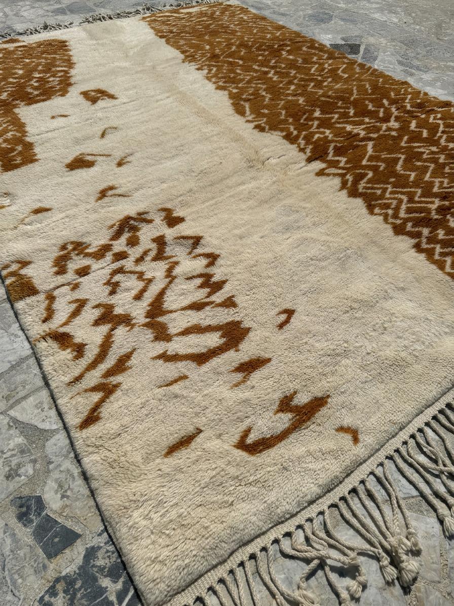 Moroccan rug Brown ivory - Image 4