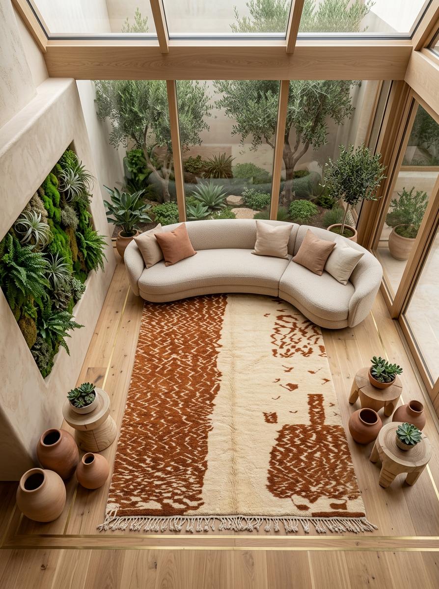 Moroccan rug Brown ivory - Image 10