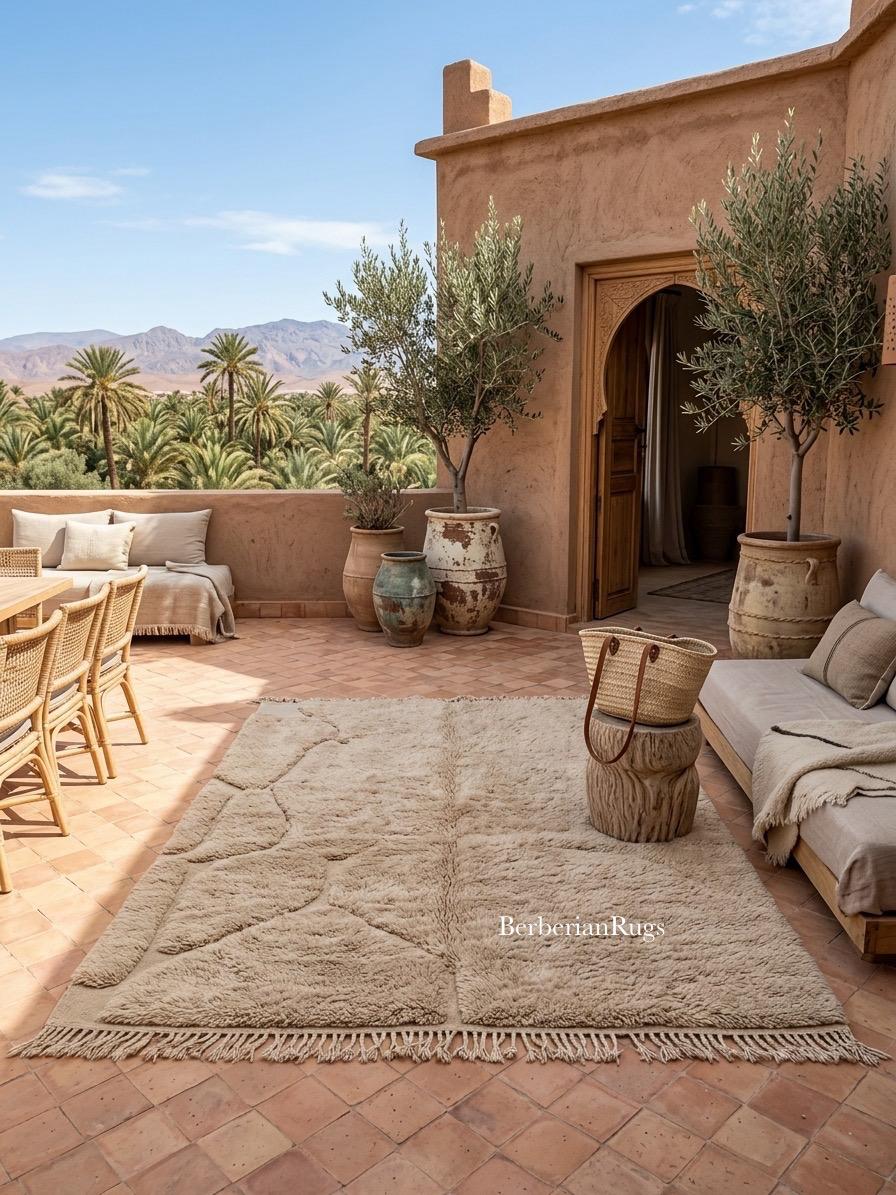 Moroccan rug Beige - Image 6