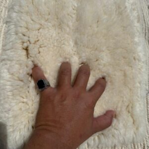 Alternative view of Moroccan rug ivory