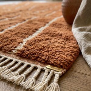 Alternative view of Moroccan rug orange