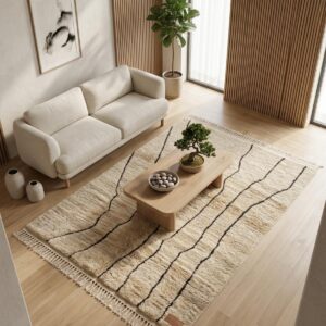 Alternative view of Moroccan rug striped